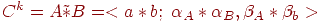 C^k = A\tilde * B = < a * b;\;\alpha _A * \alpha _B
,\beta _A * \beta _b >