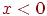 x<0
