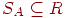 S_{A}\subseteq R