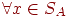 \forall x\in S_{A}